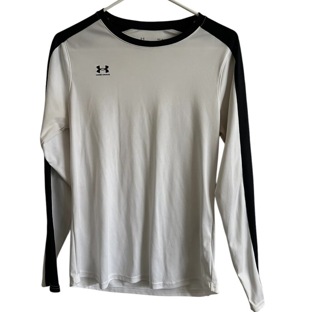UnderArmor White and Black Long Sleeve